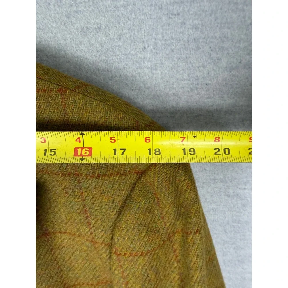 Vintage Juilliard‎ Mens Wool Tweed Sport Coat Yellow Windowpane Blazer 50s 60s